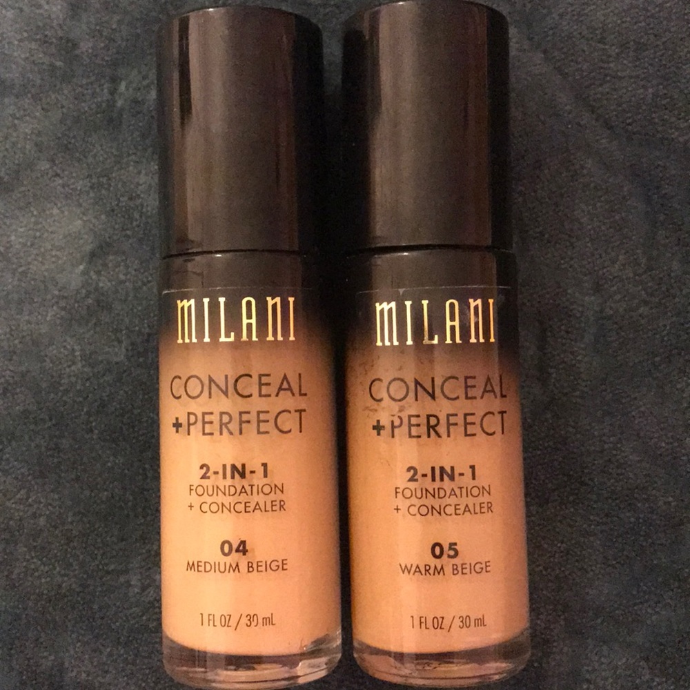 2 New Milani Conceal & perfect 2 in 1 foundation